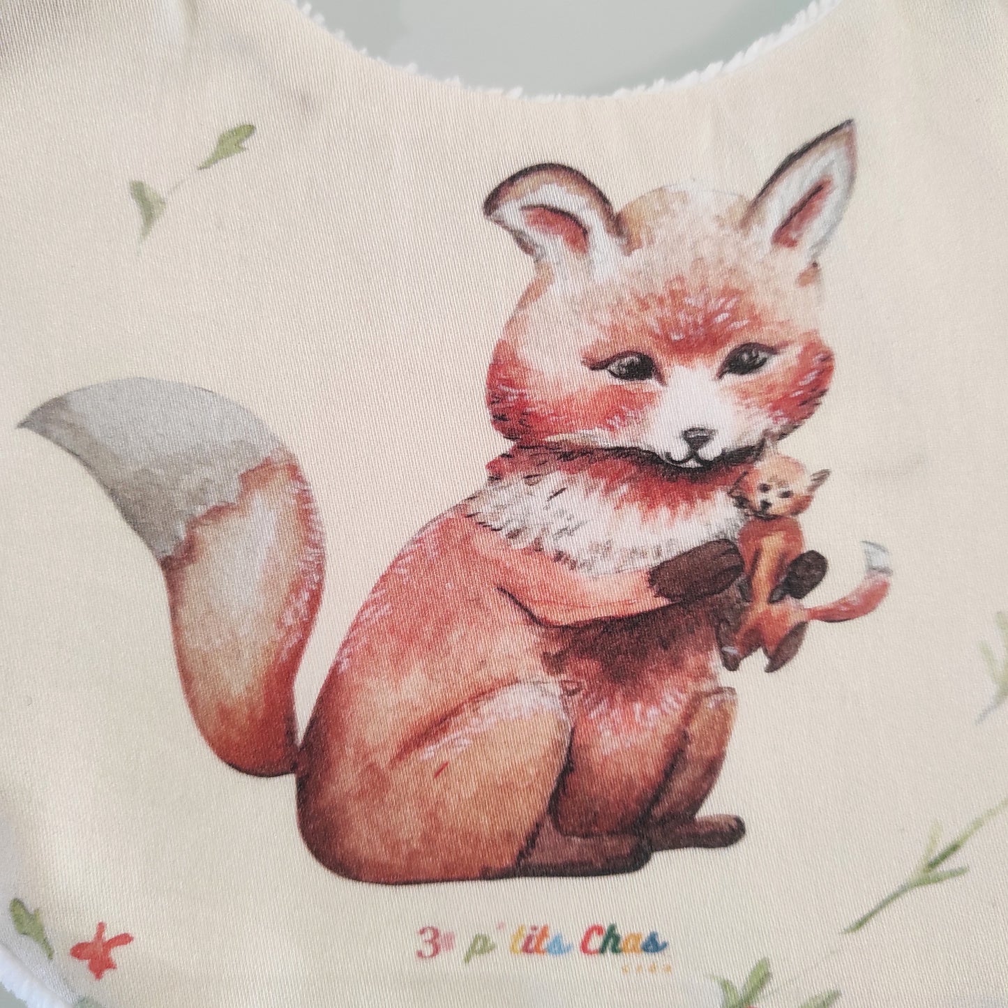 Détail du Renard sur la popeline de coton