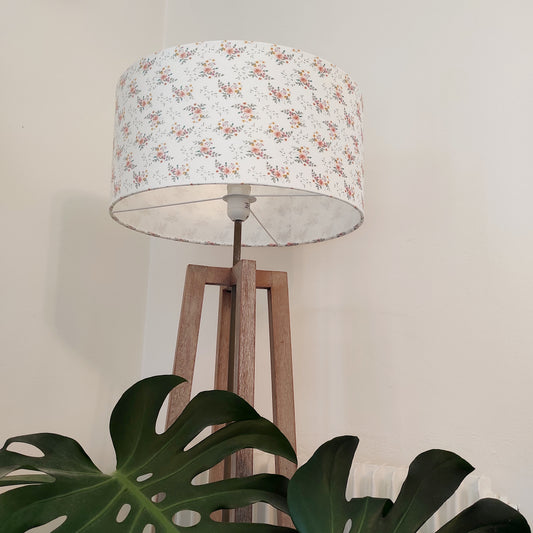 Gros abat-jours velours motif fleuri Fanny Agustin- Décoration