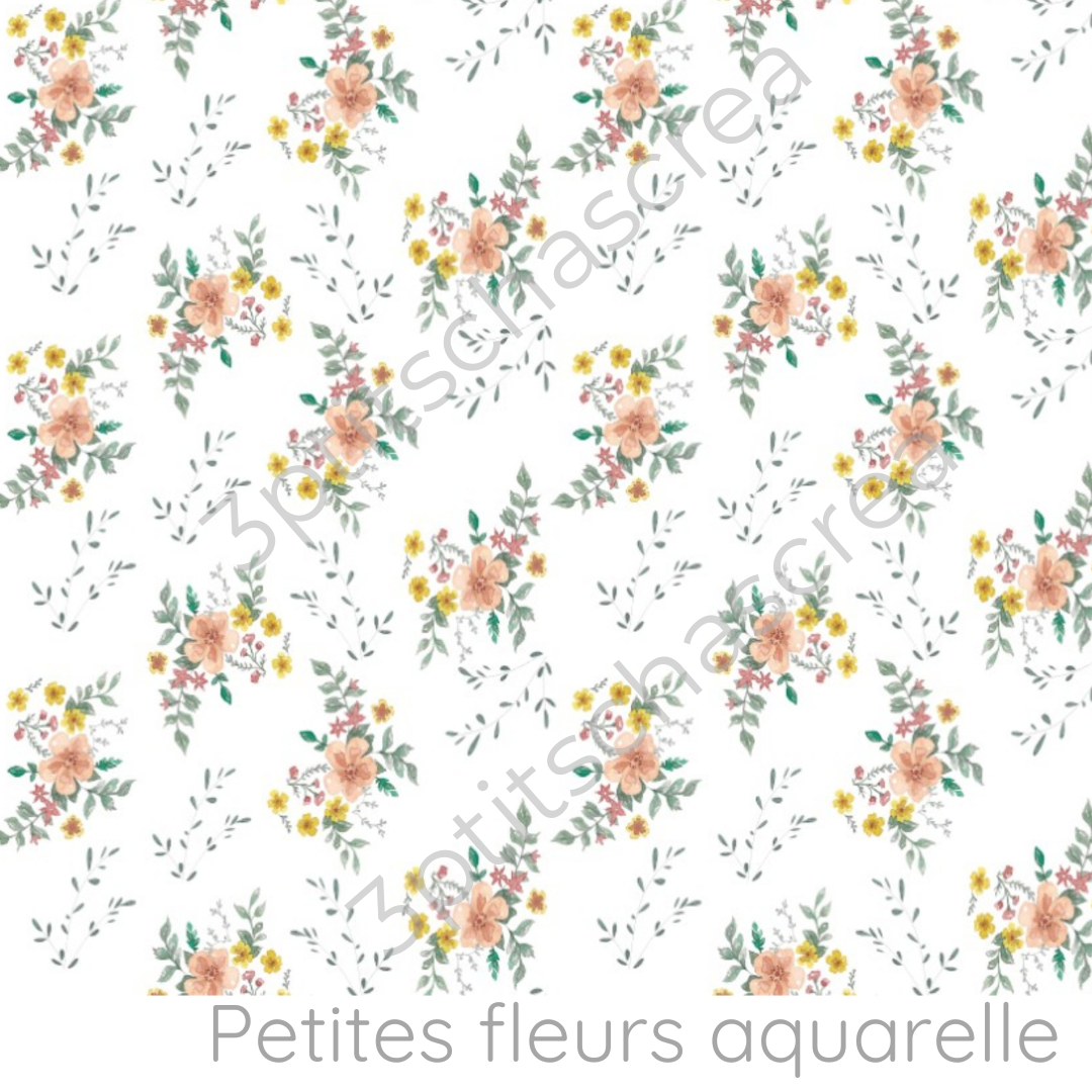 illustration motif petites fleurs aquarelle