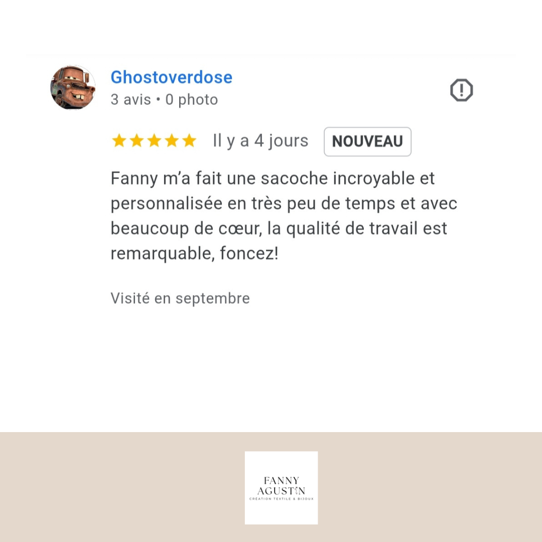 Avis 5 étoiles sac banane en velours.