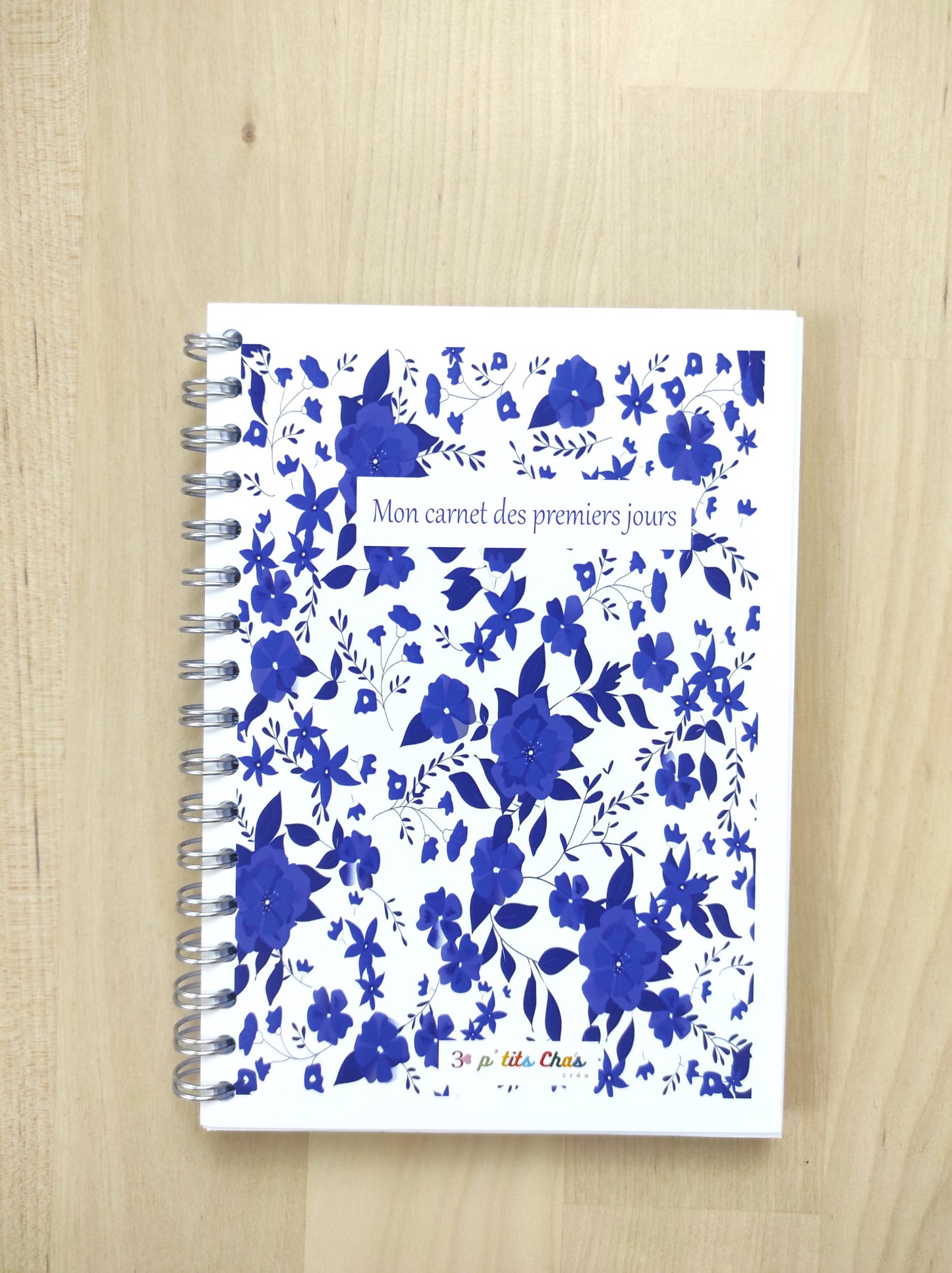 Carnet A6 fleurs bleues- Mon carnet des premiers jours