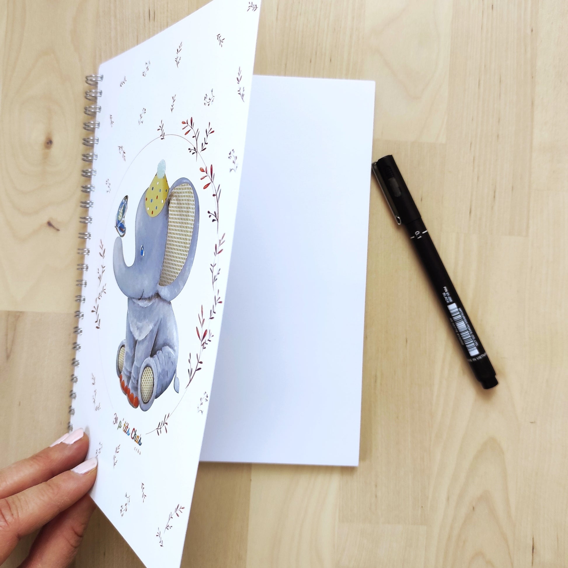 Carnet A5 éléphant
