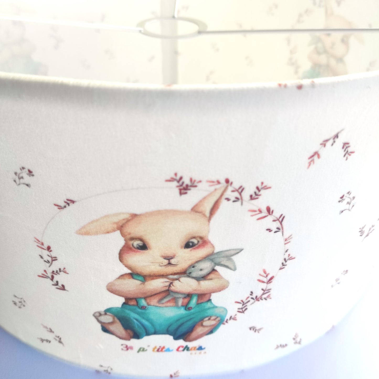 Abat-jour lapin- velours