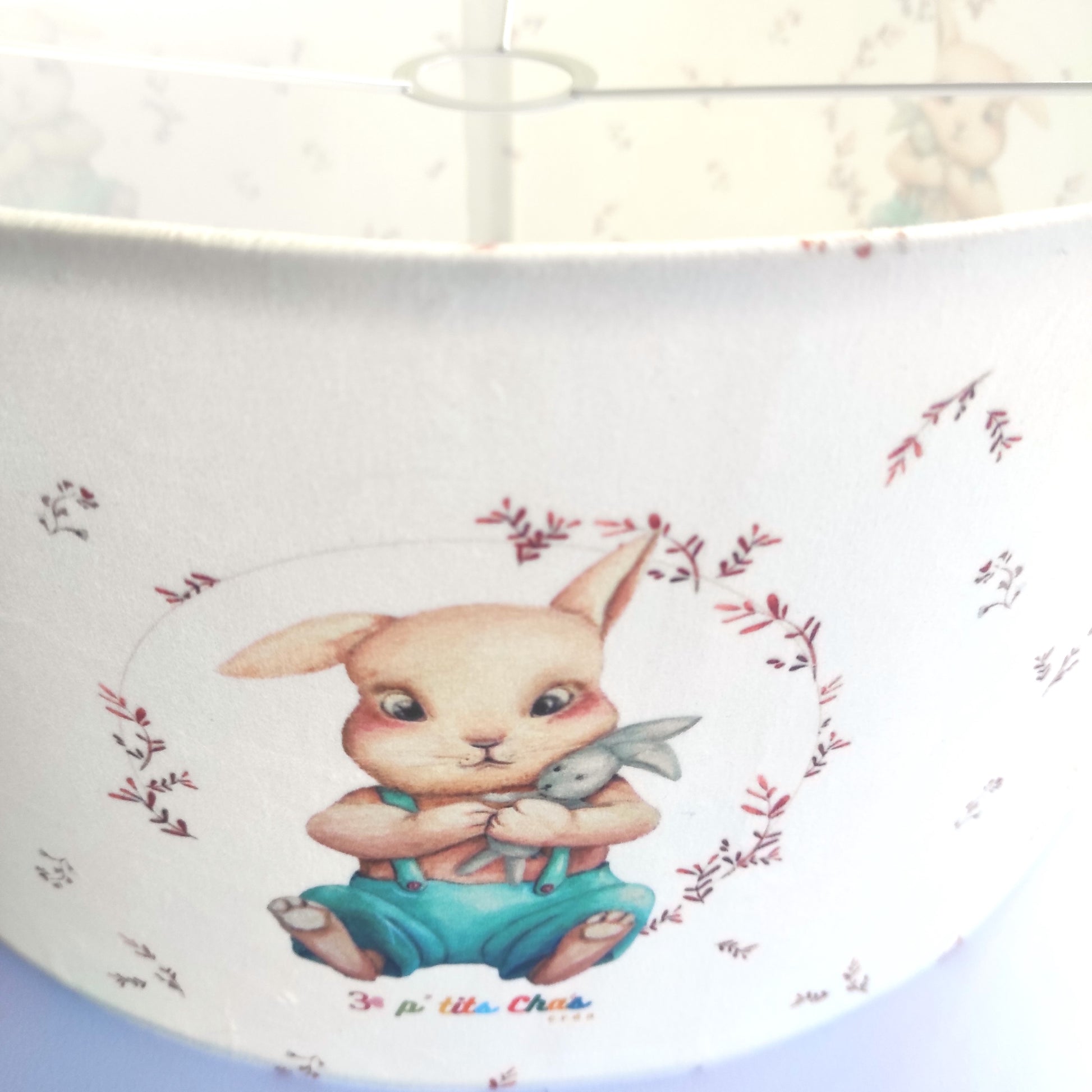 Abat-jour lapin- velours