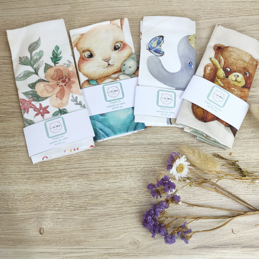 Coupons de tissu en popeline de coton bio illustrés par Fanny Agustin, édition limitée