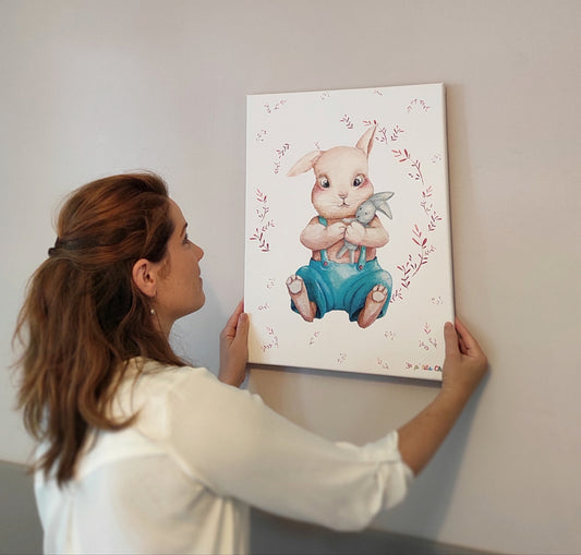 Tableau lapin 40 x 50 cm- 