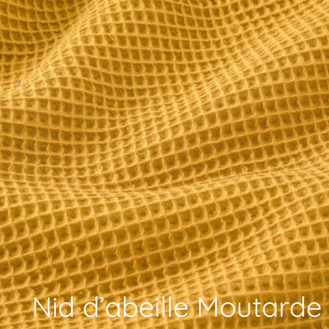 Détail nid d'abeille jaune moutarde