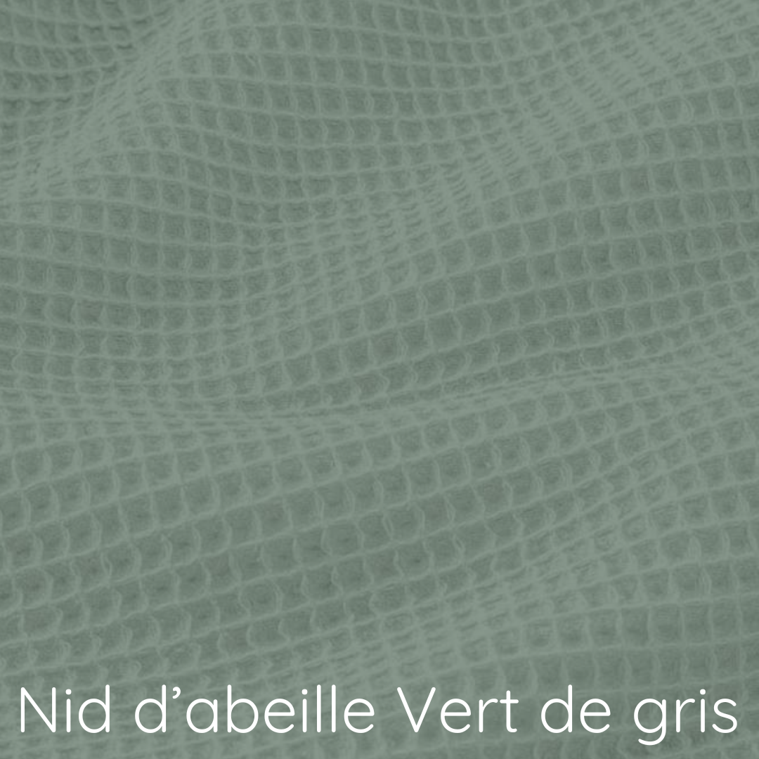 Détail nid d'abeille vert de gris